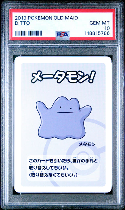 2019 Pokemon Old Maid Ditto # PSA 10