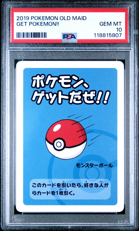 2019 Pokemon Old Maid Get Pokemon!! # PSA 10