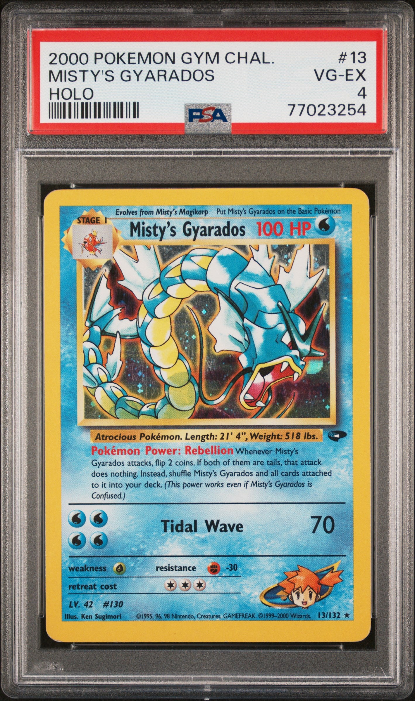 2000 Pokemon Gym Challenge Misty'S Gyarados #13 PSA 4