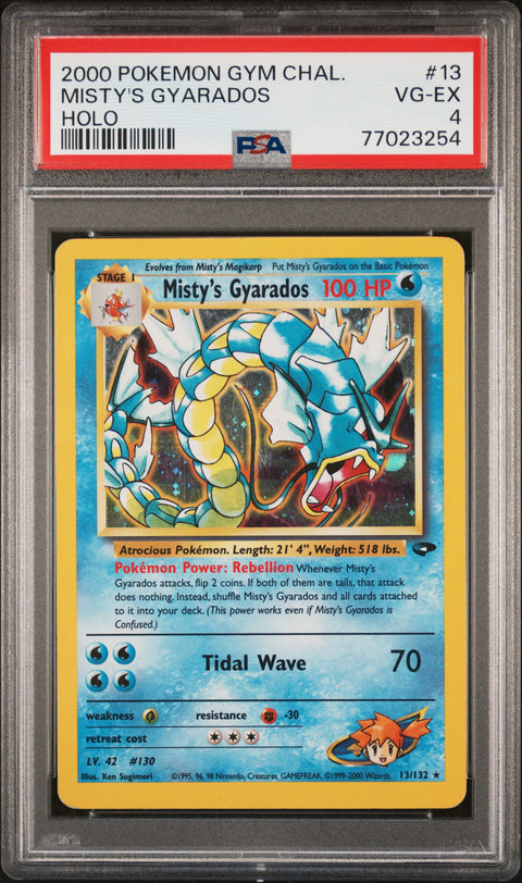 2000 Pokemon Gym Challenge Misty'S Gyarados #13 PSA 4