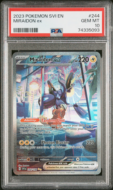 2023 Pokemon Svi En-Scarlet & Violet Miraidon Ex #244 PSA 10