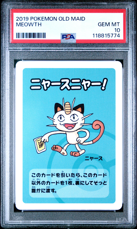 2019 Pokemon Old Maid Meowth # PSA 10
