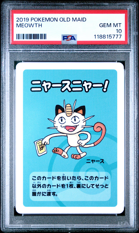 2019 Pokemon Old Maid Meowth # PSA 10
