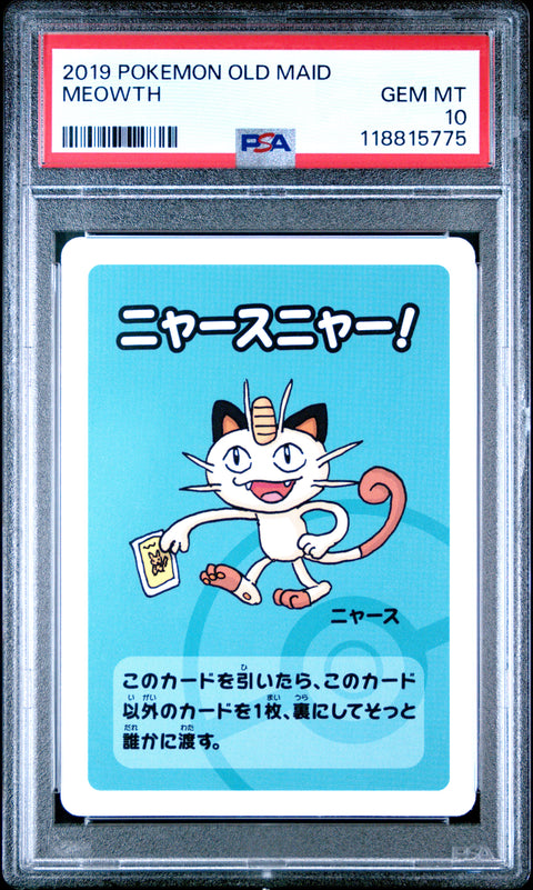 2019 Pokemon Old Maid Meowth # PSA 10