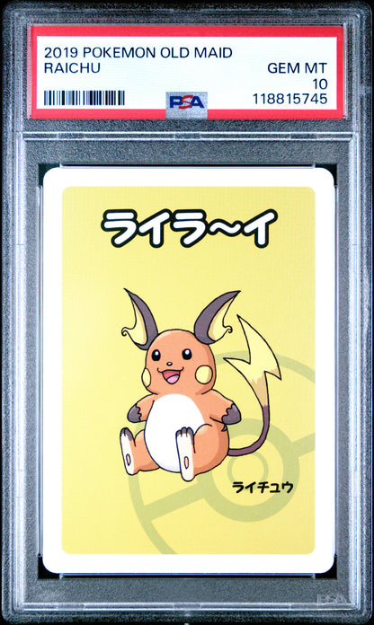 2019 Pokemon Old Maid Raichu # PSA 10