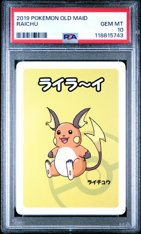 2019 Pokemon Old Maid Raichu # PSA 10