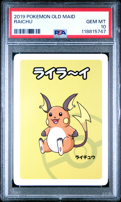 2019 Pokemon Old Maid Raichu # PSA 10