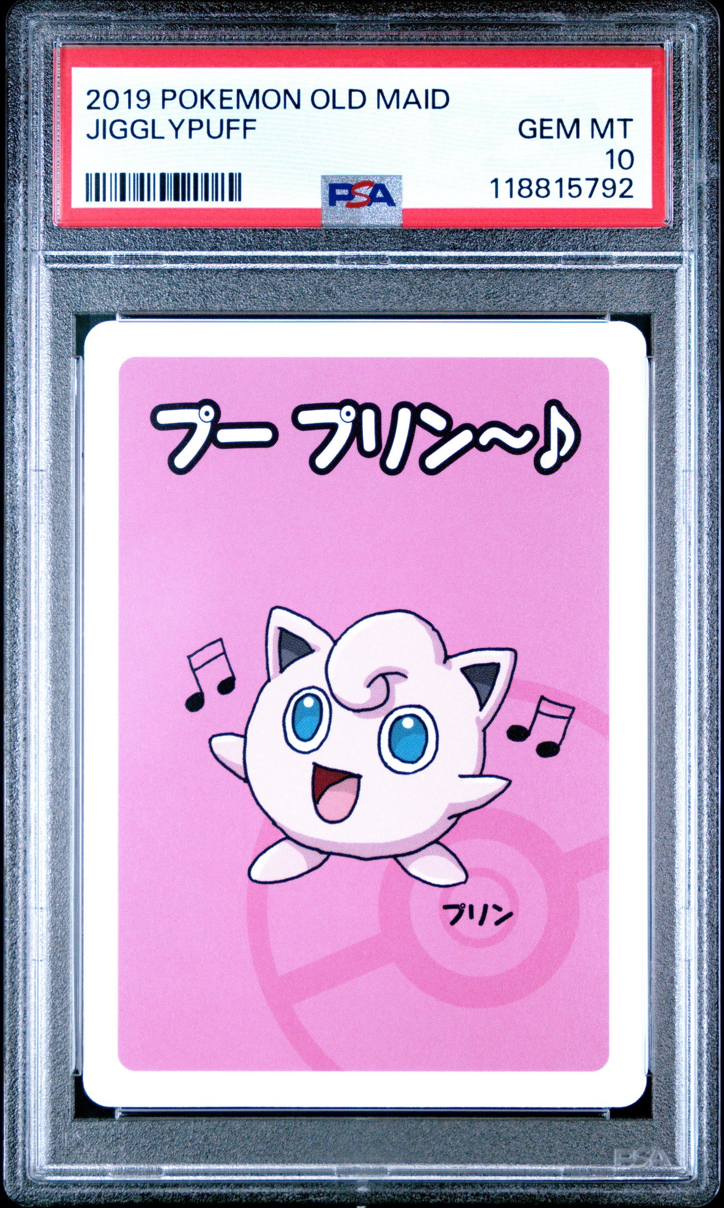 2019 Pokemon Old Maid Jigglypuff # PSA 10