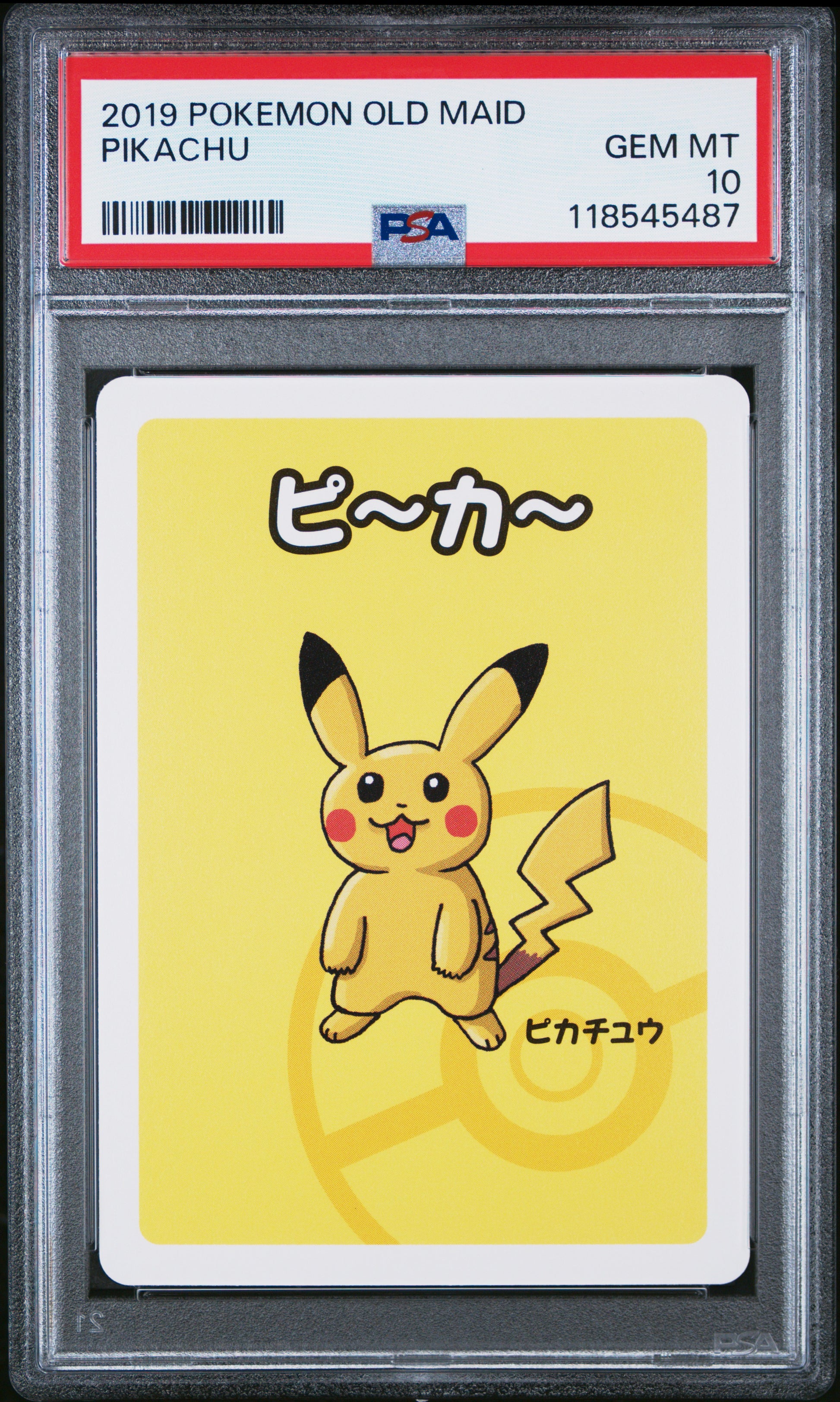 2019 Pokemon Old Maid Pikachu # PSA 10
