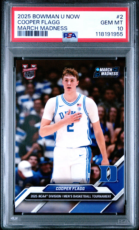 2025 Bowman U Now March Madness #2 Cooper Flagg PSA 10 118191955
