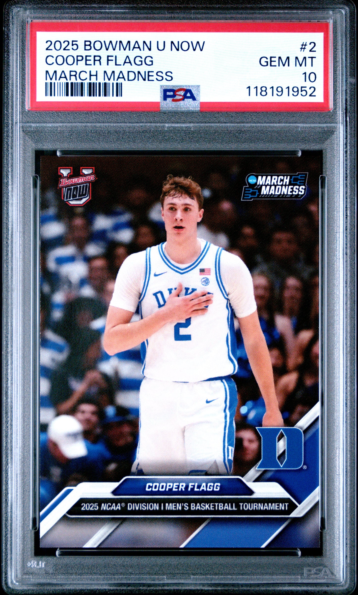 2025 Bowman U Now March Madness #2 Cooper Flagg PSA 10 118191952