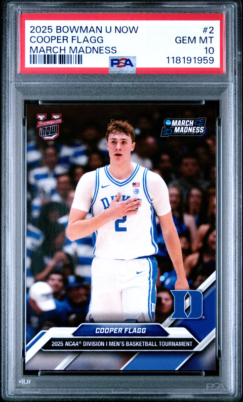2025 Bowman U Now March Madness #2 Cooper Flagg PSA 10 118191959