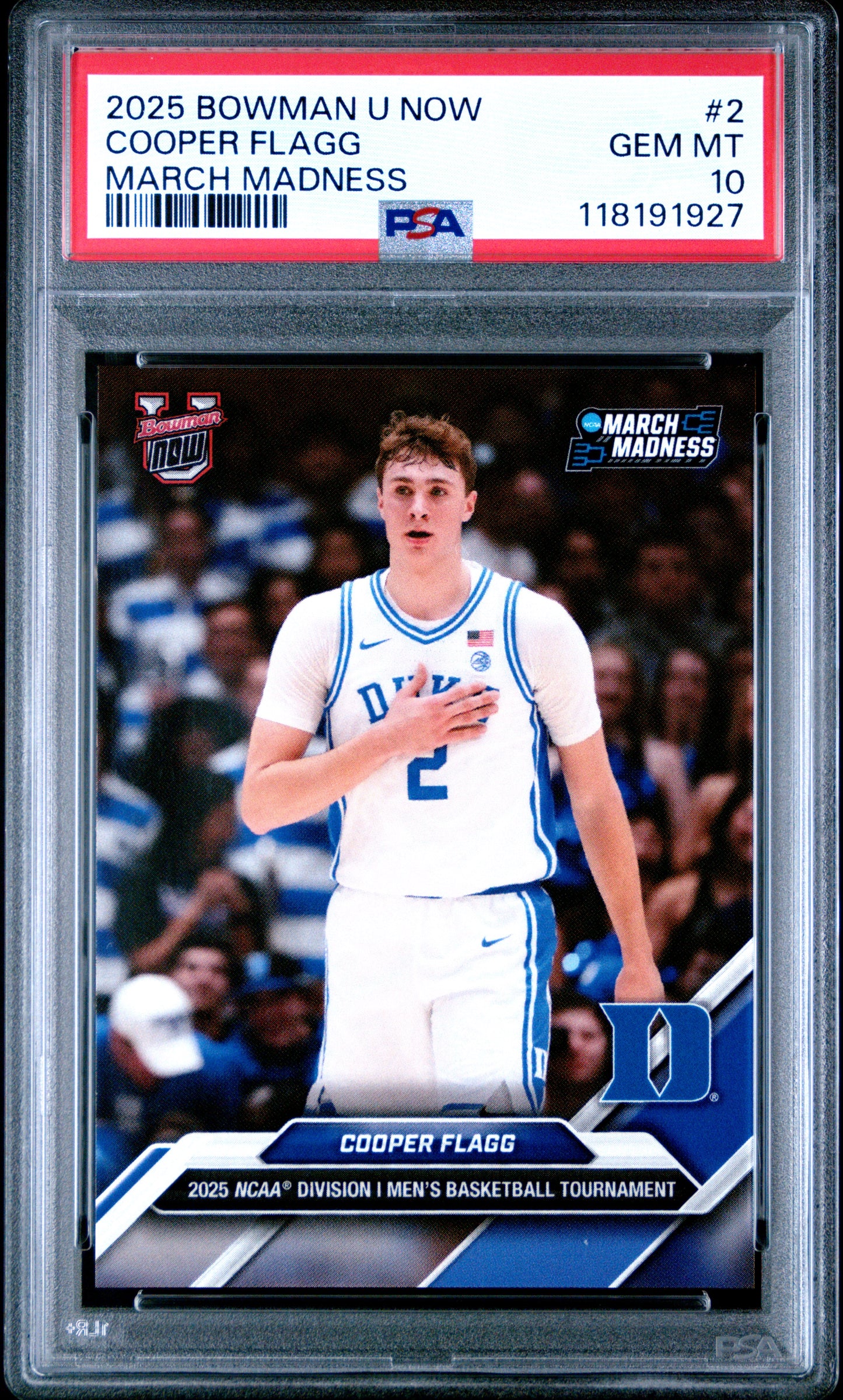2025 Bowman U Now March Madness #2 Cooper Flagg PSA 10 118191927