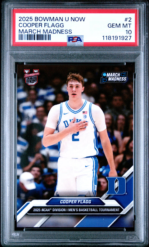 2025 Bowman U Now March Madness #2 Cooper Flagg PSA 10 118191927