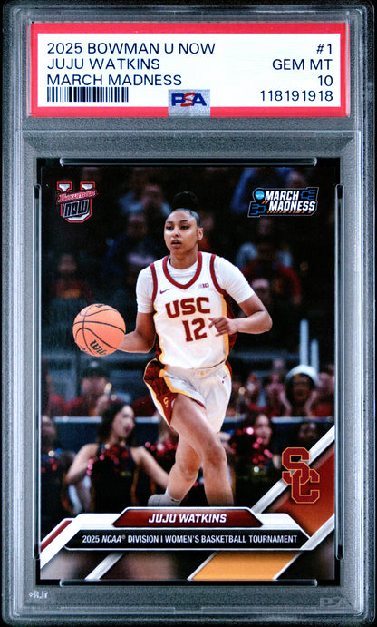 2025 Bowman U Now March Madness #1 Juju Watkins PSA 10 118191918