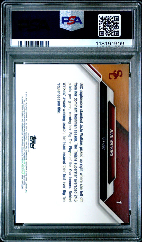 2025 Bowman U Now March Madness #1 Juju Watkins PSA 10 118191909