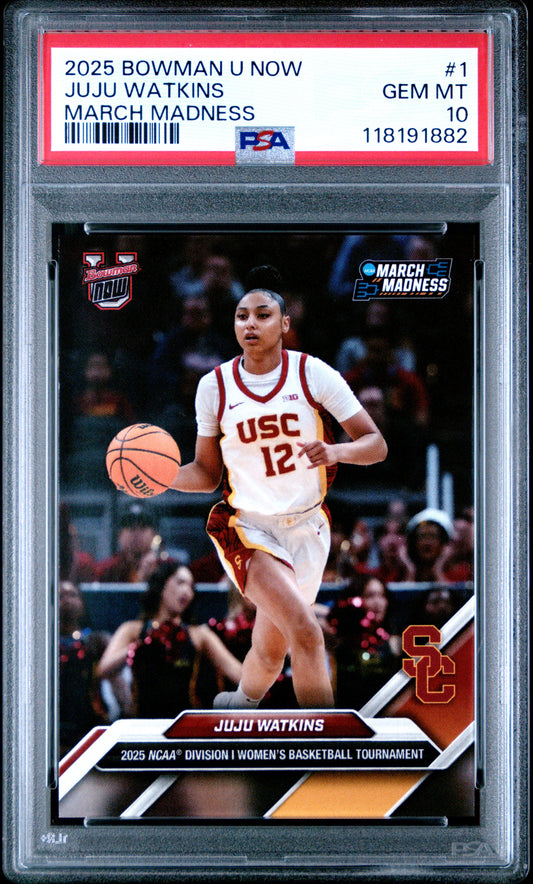 2025 Bowman U Now March Madness #1 Juju Watkins PSA 10 118191882