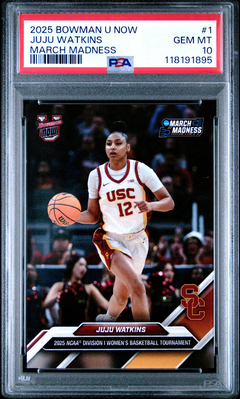 2025 Bowman U Now March Madness #1 Juju Watkins PSA 10 118191895