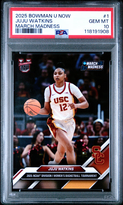 2025 Bowman U Now March Madness #1 Juju Watkins PSA 10 118191908