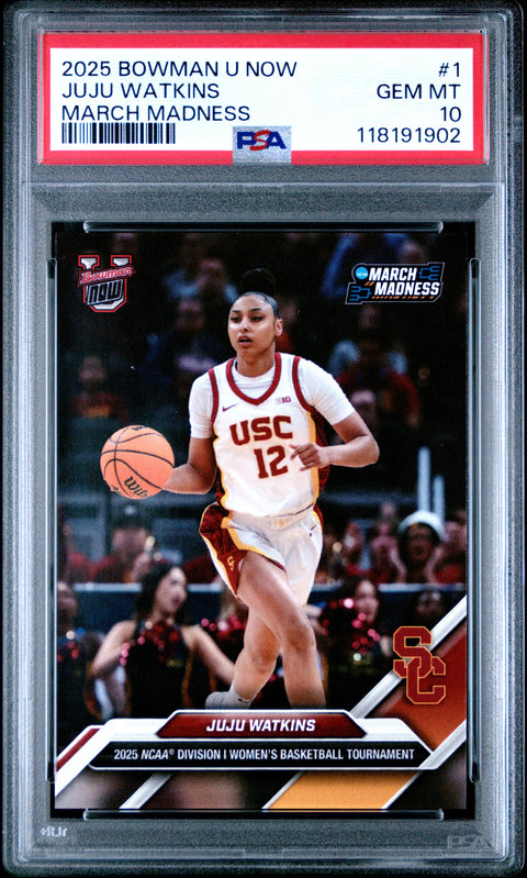 2025 Bowman U Now March Madness #1 Juju Watkins PSA 10 118191902