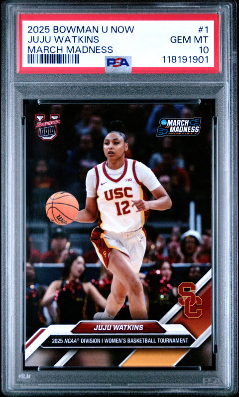 2025 Bowman U Now March Madness #1 Juju Watkins PSA 10 118191901