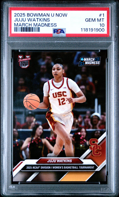 2025 Bowman U Now March Madness #1 Juju Watkins PSA 10 118191900