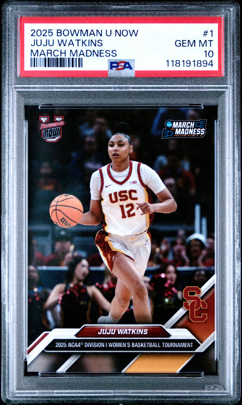 2025 Bowman U Now March Madness #1 Juju Watkins PSA 10 118191894