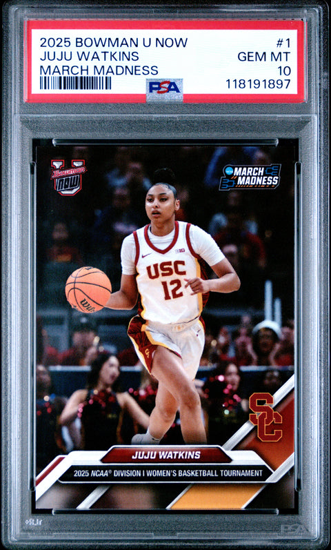 2025 Bowman U Now March Madness #1 Juju Watkins PSA 10 118191897