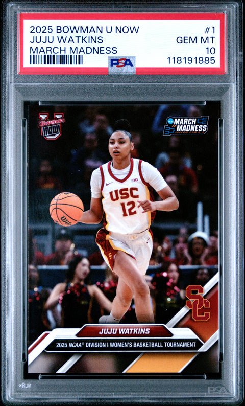 2025 Bowman U Now March Madness #1 Juju Watkins PSA 10 118191885