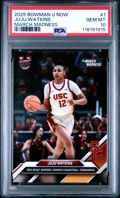 2025 Bowman U Now March Madness #1 Juju Watkins PSA 10 118191915