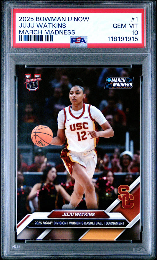 2025 Bowman U Now March Madness #1 Juju Watkins PSA 10 118191915