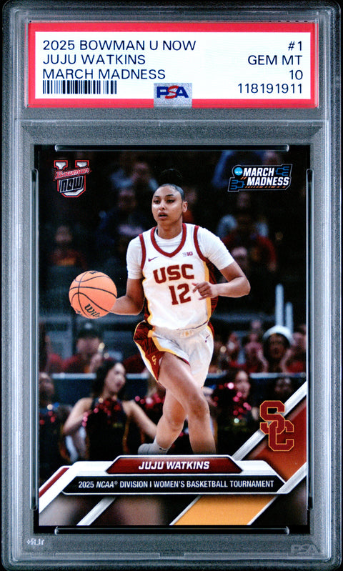 2025 Bowman U Now March Madness #1 Juju Watkins PSA 10 118191911