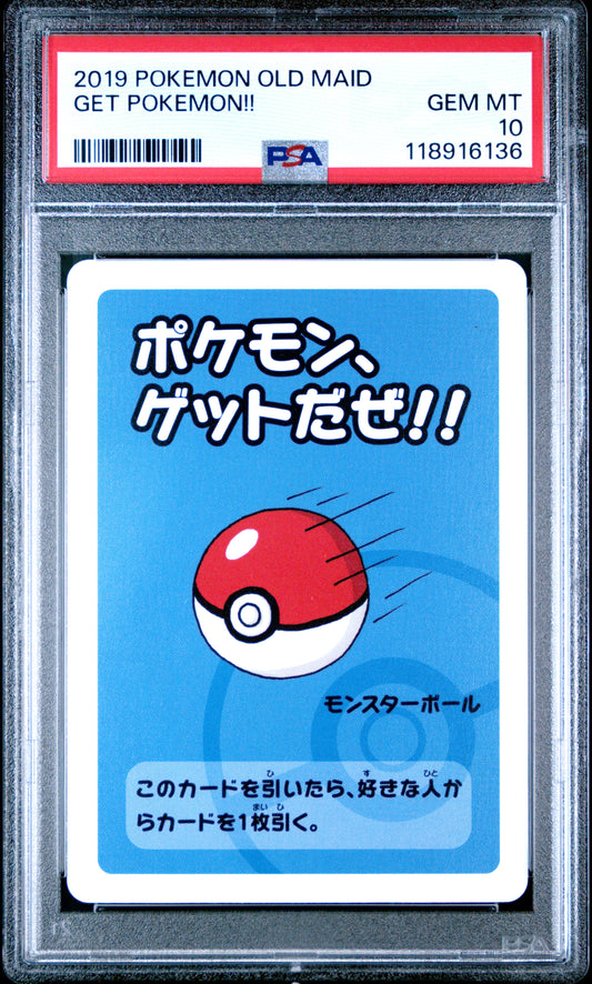 2019 Pokemon Old Maid Get Pokemon!! # PSA 10