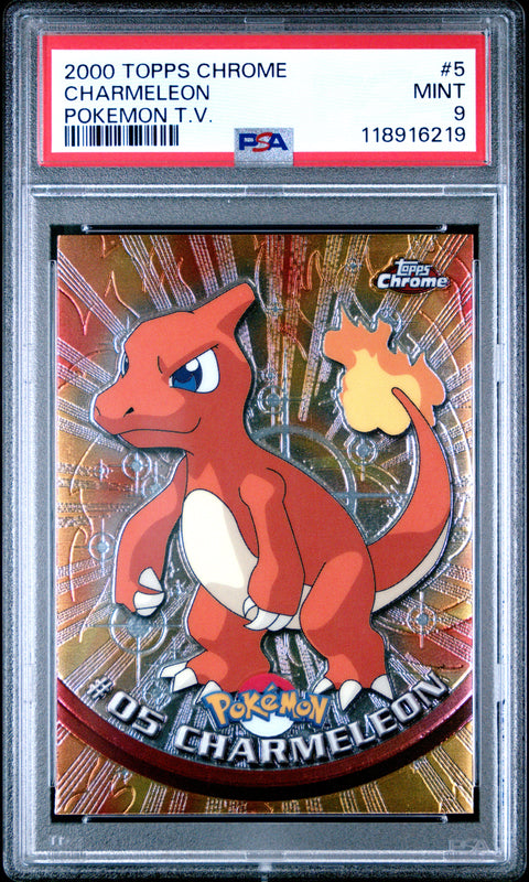 2000 Topps Chrome Pokemon T.V. Charmeleon #5 PSA 9