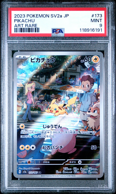 2023 Pokemon Japanese Sv2a-Pokemon 151 Pikachu #173 PSA 9