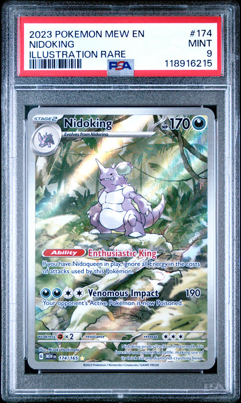 2023 Pokemon Mew En-151 Nidoking #174 PSA 9