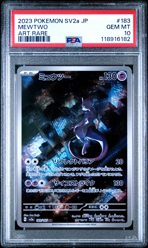 2023 Pokemon Japanese Sv2a-Pokemon 151 Mewtwo #183 PSA 10