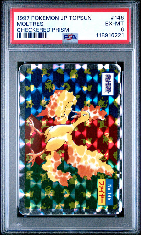 1997 Pokemon Japanese Topsun Moltres #146 PSA 6