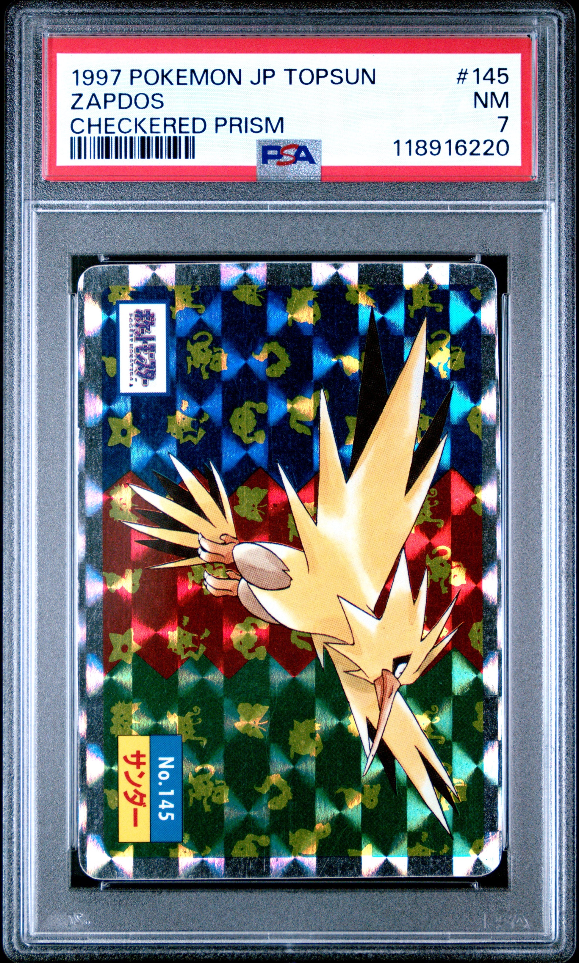 1997 Pokemon Japanese Topsun Zapdos #145 PSA 7