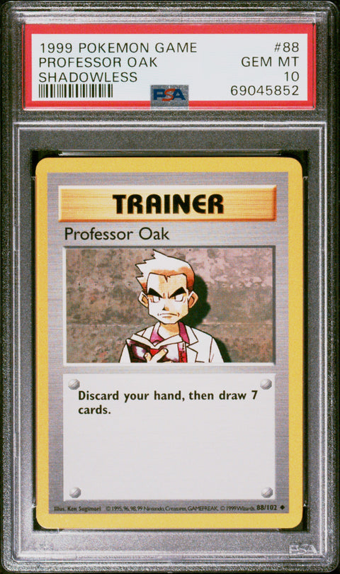 1999 Pokemon Game Professor Oak #88 PSA 10