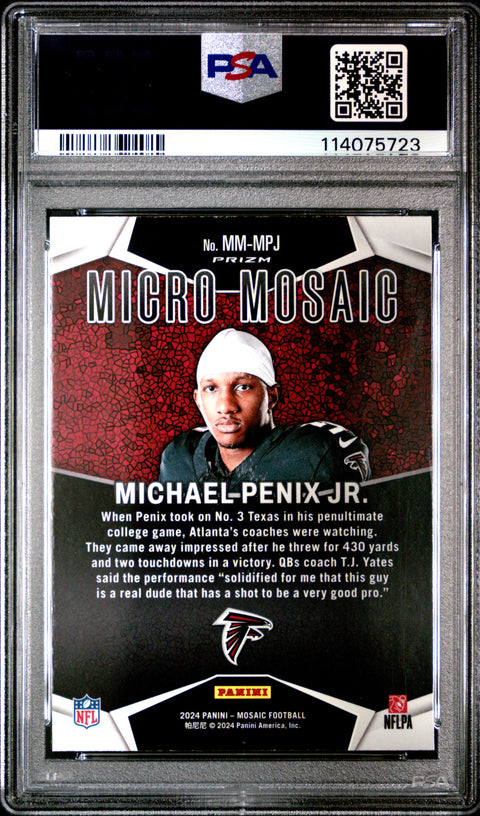 2024 Panini Mosaic Micro Mosaic #MMMPJ Michael Penix Jr. PSA 9 114075723