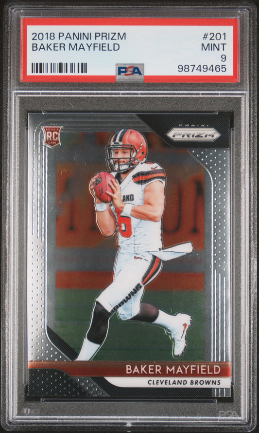 2018 Panini Prizm #201 Baker Mayfield PSA 9 98749465