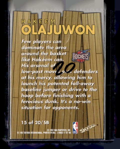 1997-98 SkyBox Z-Force #15 /SB Hakeem Olajuwon Super-Boss