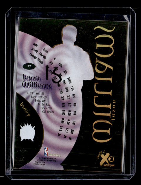 1999 SkyBox E-X Century #77 Jason Williams