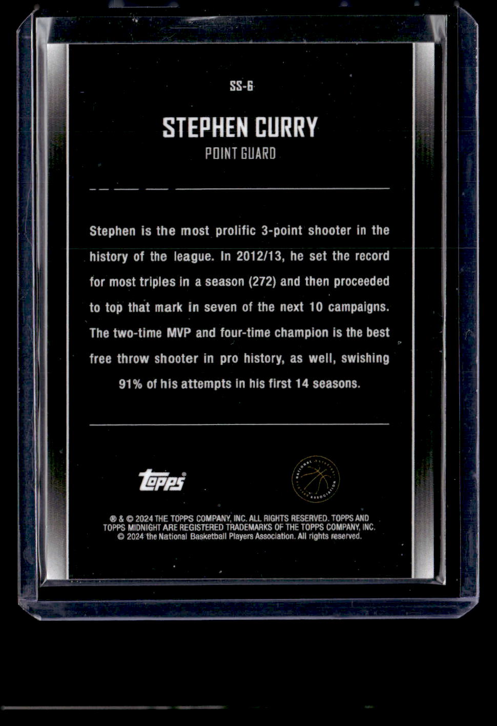 2024 Topps Midnight #SS-6 Stephen Curry Pink Star Studded /12