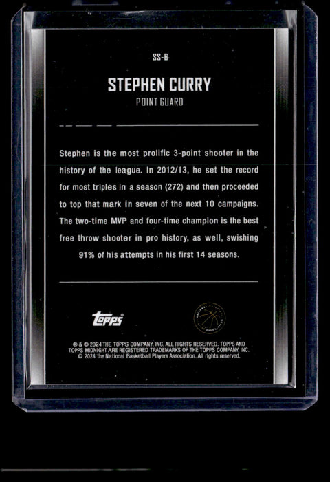 2024 Topps Midnight #SS-6 Stephen Curry Pink Star Studded /12