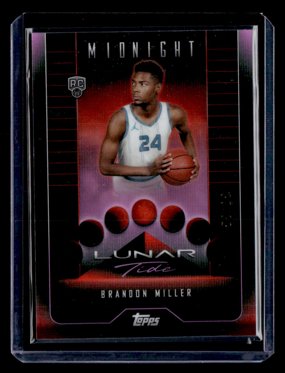 2024 Topps Midnight #LT-12 Brandon Miller Pink Lunar Tide /99