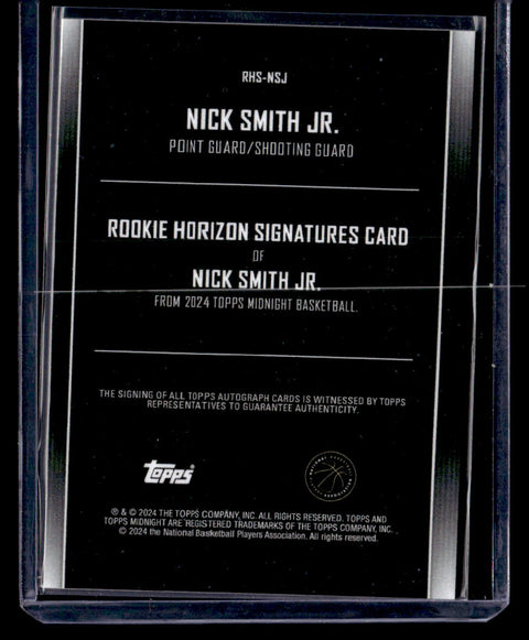 2024 Topps Midnight #RHS-NSJ Nick Smith JR. Rookie Horizon Signatures /75