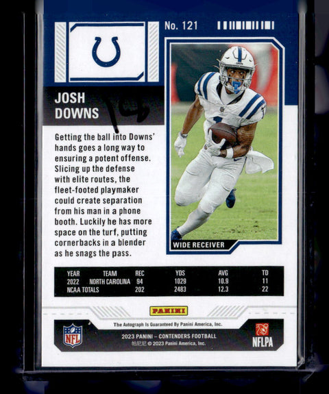 2023 Panini Contenders #121 Josh Downs Playoff Ticket #/149