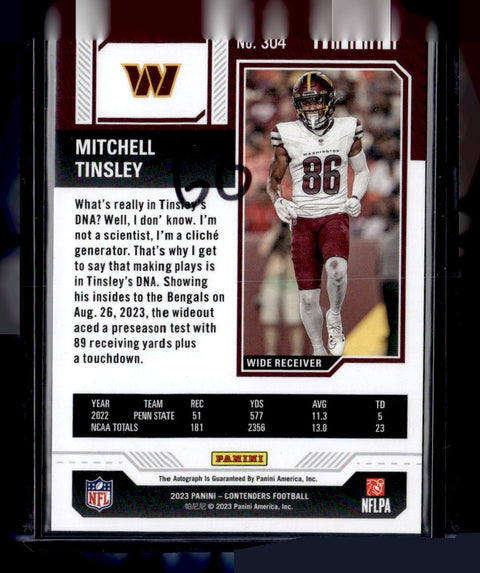 2023 Panini Contenders #304 Mitchell Tinsley
